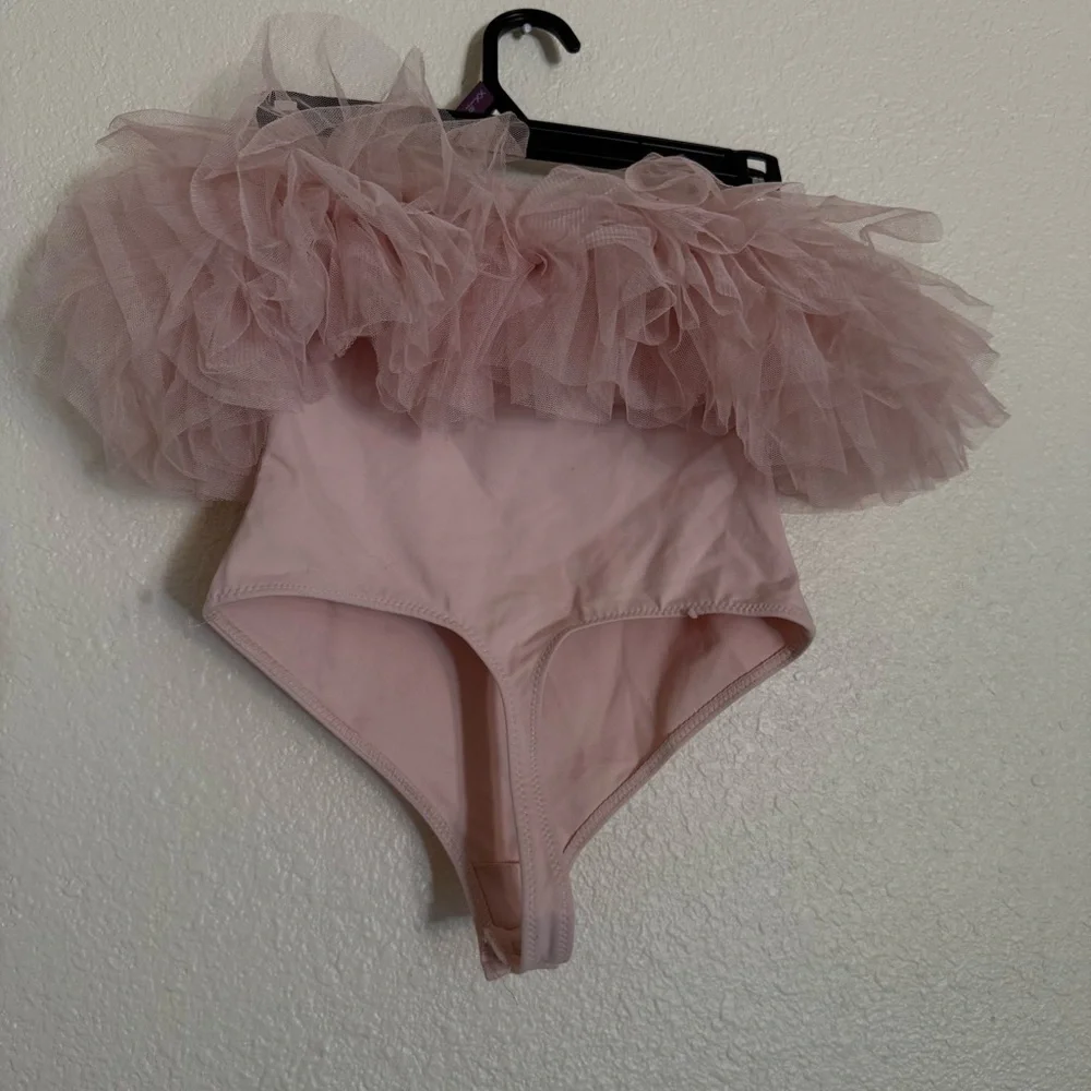 NWOT FREE PEOPLE Big Love Bodysuit in Pink/Rose